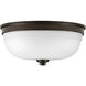 Topsail 3 Light 13.63 inch Antique Bronze Flush Mount Ceiling Light