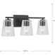 Vertex 3 Light 20.87 inch Matte Black Bath Light Wall Light