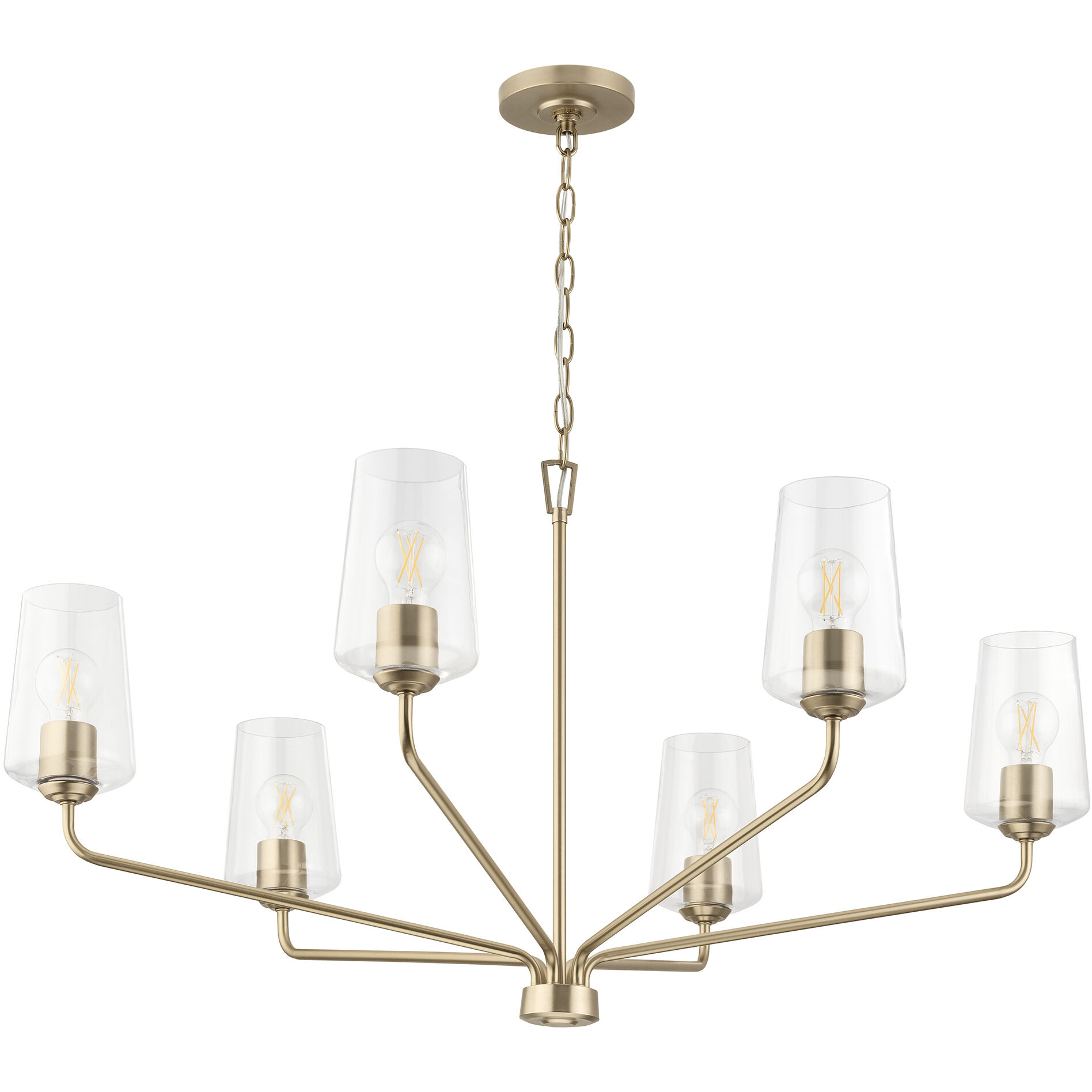 Celino 6 Light 40 inch Champagne Bronze Large Chandelier Ceiling Light