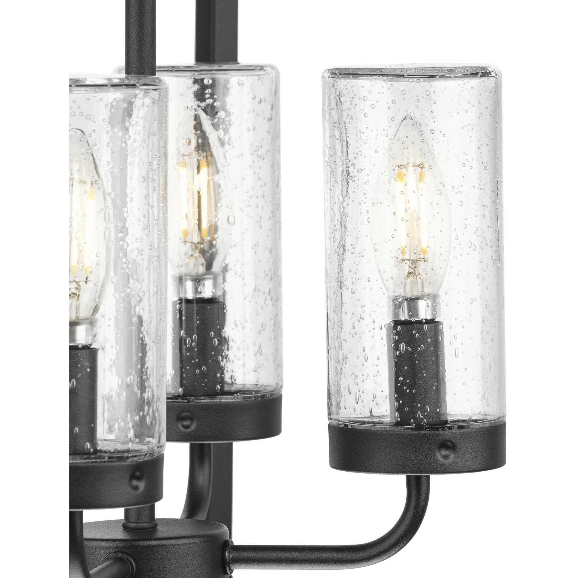 Chapel 4 Light 18.12 inch Textured Black Outdoor Pendant