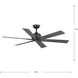 Brazas 56 inch Matte Black with Distressed Ebony Blades Ceiling Fan