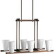 Rock-On 6 Light 32 inch Copper Bronze Chandelier Ceiling Light