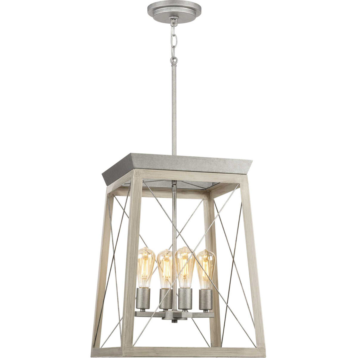 Briarwood 4 Light 15.5 inch Galvanized Foyer Light Ceiling Light