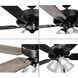 AirPro Builder 52 inch Matte Black with Black/Rustic Charcoal Blades Ceiling Fan