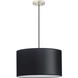 Markor 3 Light 18.12 inch Brushed Nickel/Matte Black/Vintage Brass Drum Pendant Ceiling Light