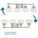 Caisson 4 Light 32 inch Brushed Nickel Bath Vanity Wall Light