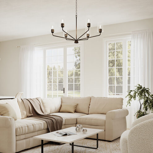 Celino 6 Light 40 inch Black Large Chandelier Ceiling Light