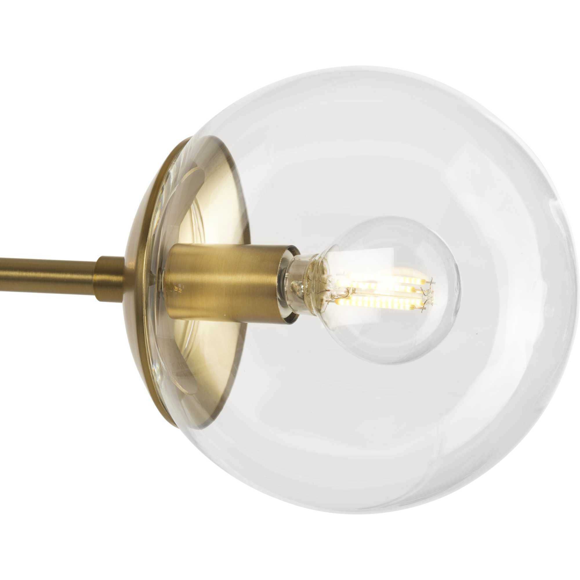 Atwell 4 Light 40 inch Brushed Bronze Linear Chandelier Ceiling Light