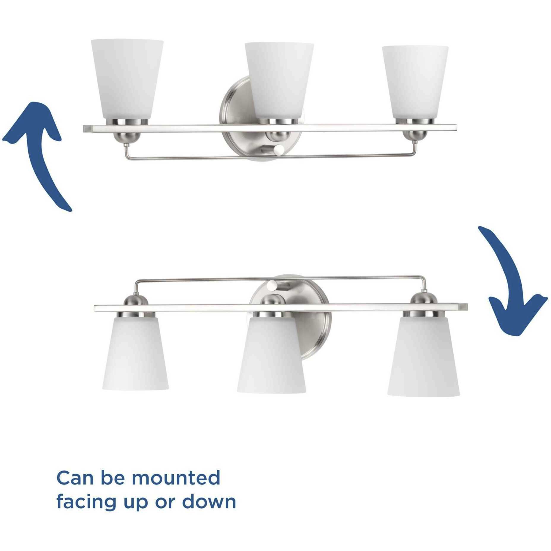 Flight 3 Light 26.25 inch Brushed Nickel Bath Vanity Wall Light, Design Series