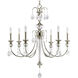 Noir 6 Light 29 inch Polished Nickel Chandelier Ceiling Light