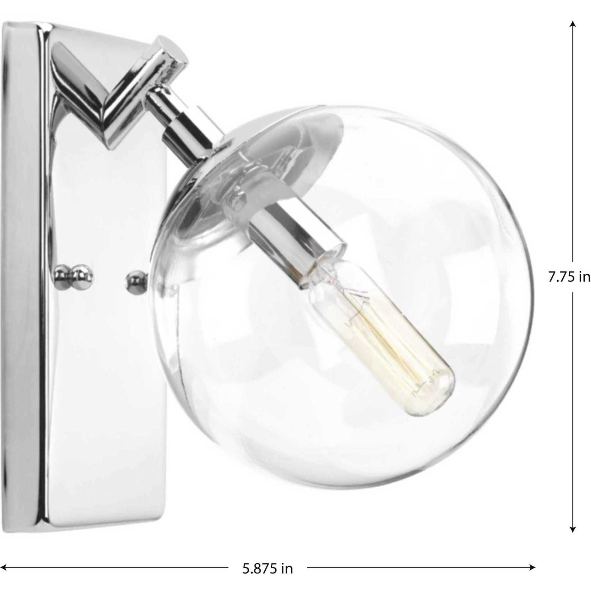 Mod 1 Light 6 inch Polished Chrome Bath Vanity Wall Light, Design Series