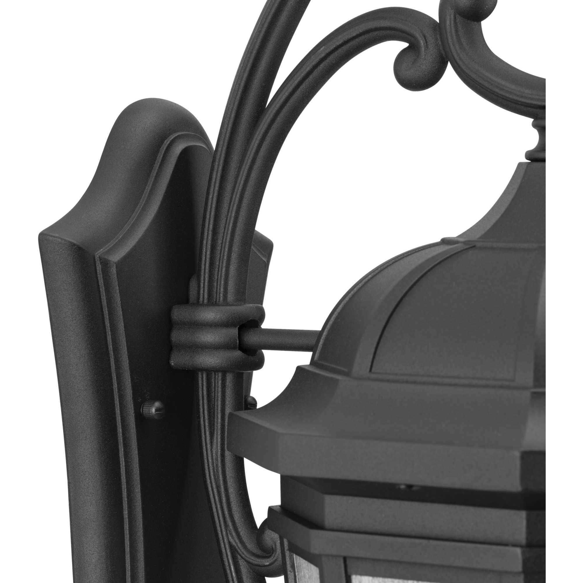 Verdae 1 Light 18 inch Textured Black Outdoor Wall Lantern, Medium, Design Series