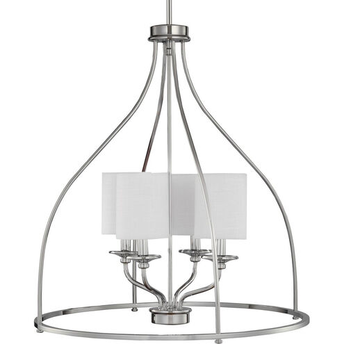 Bonita 4 Light 23 inch Polished Chrome Foyer Chandelier Ceiling Light, Design Series