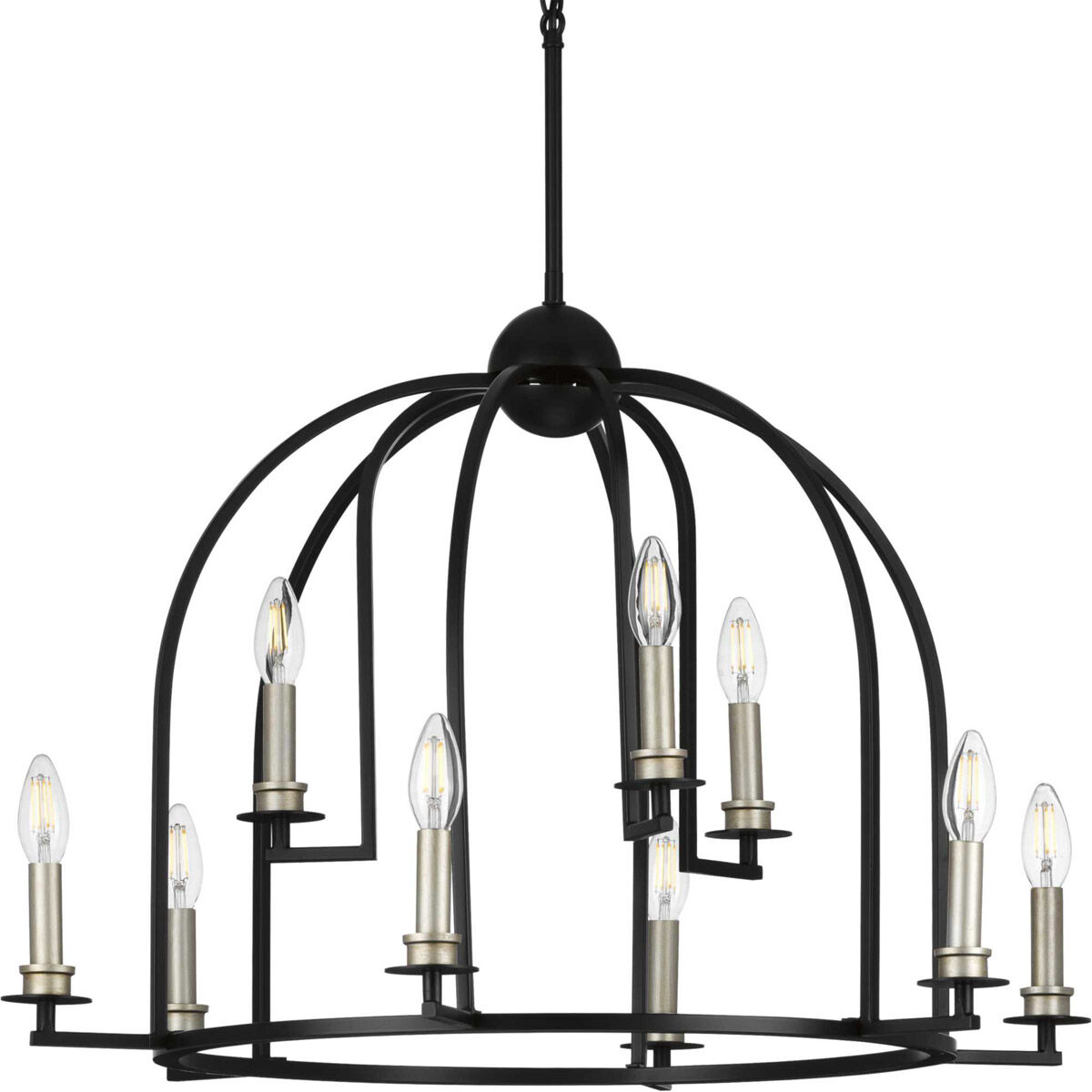 Seneca 9 Light 30 inch Matte Black Chandelier Ceiling Light