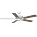 AirPro Builder 52 inch White with White/Antique Wood Blades Ceiling Fan