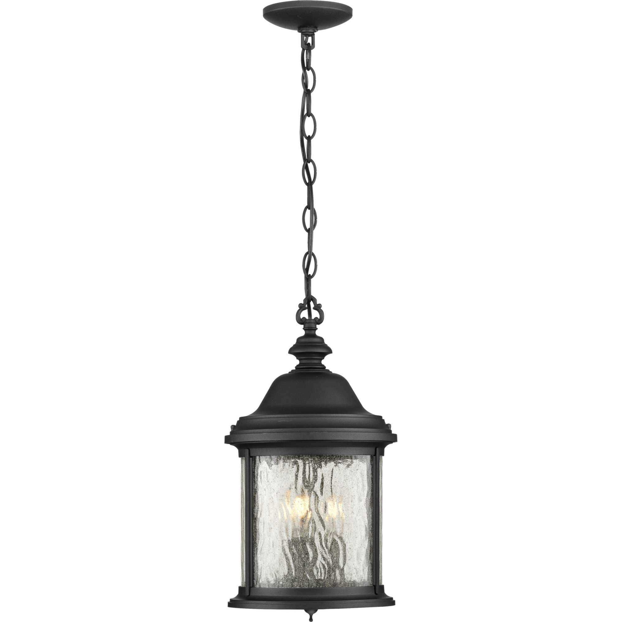 Ashmore 3 Light 10 inch Textured Black Outdoor Hanging Lantern 