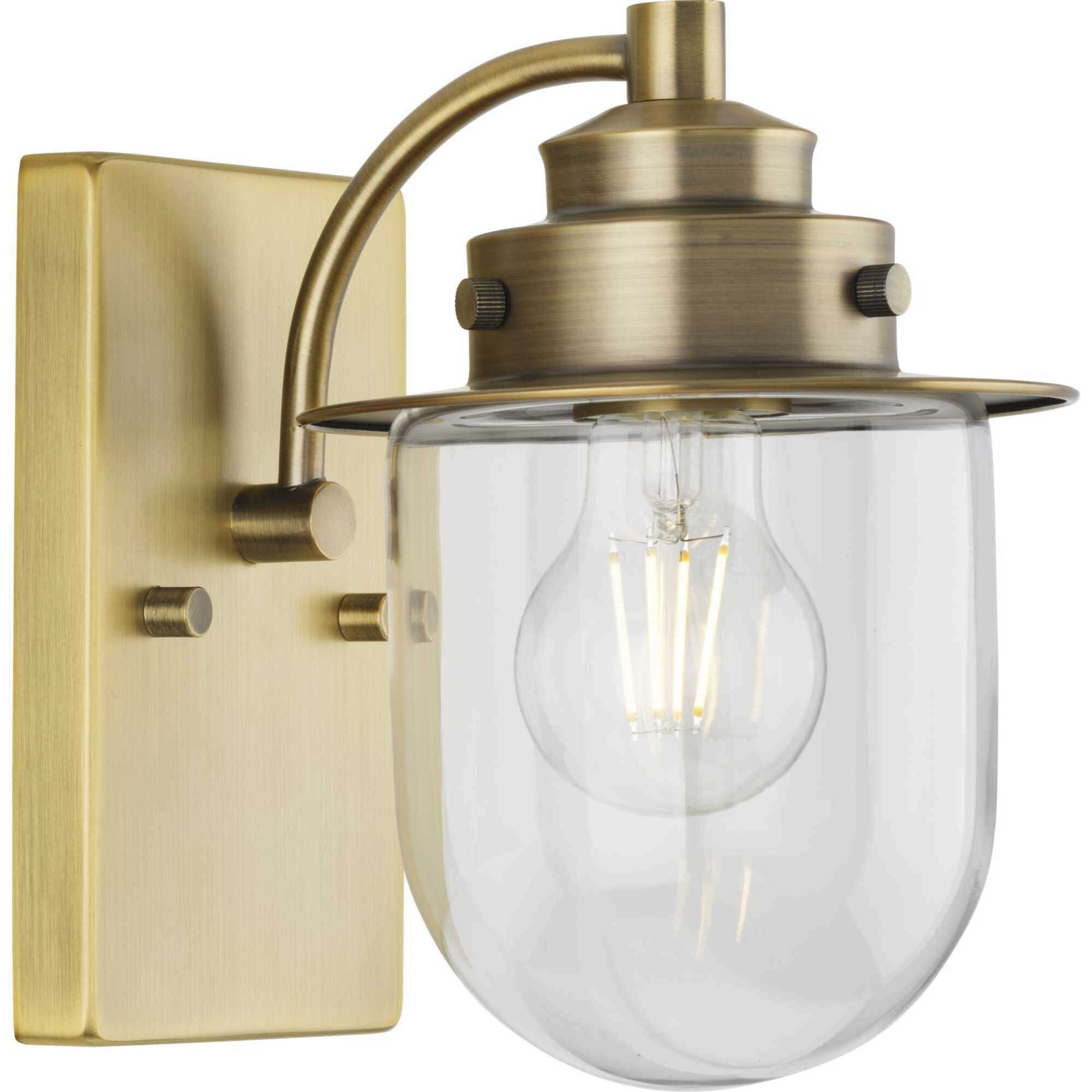 Northlake 1 Light 5.87 inch Vintage Brass Bath Light Wall Light