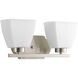 Bounty 2 Light 16 inch Brushed Nickel Vanity Wall Light