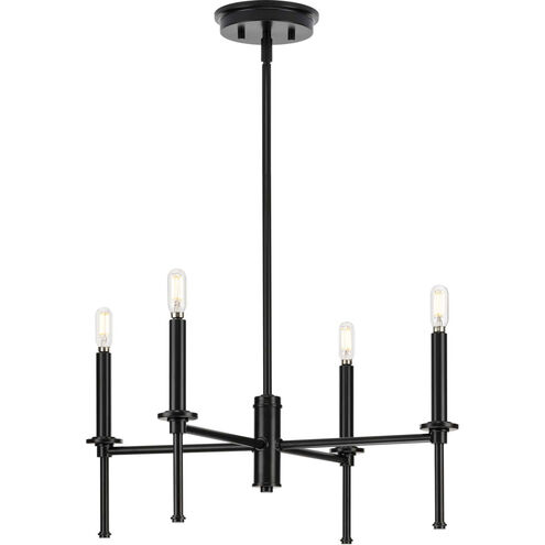 Elara 4 Light 23 inch Matte Black Chandelier Ceiling Light