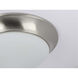 Etched Glass Close-to-Ceiling 2 Light 14 inch Brushed Nickel Flush Mount Ceiling Light