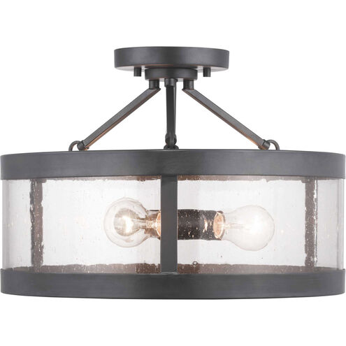 Gresham 3 Light 18 inch Graphite Semi-Flush Mount Convertible Ceiling Light, Design Series
