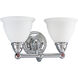 Botanical 2 Light 16 inch Polished Chrome Bath Vanity Wall Light