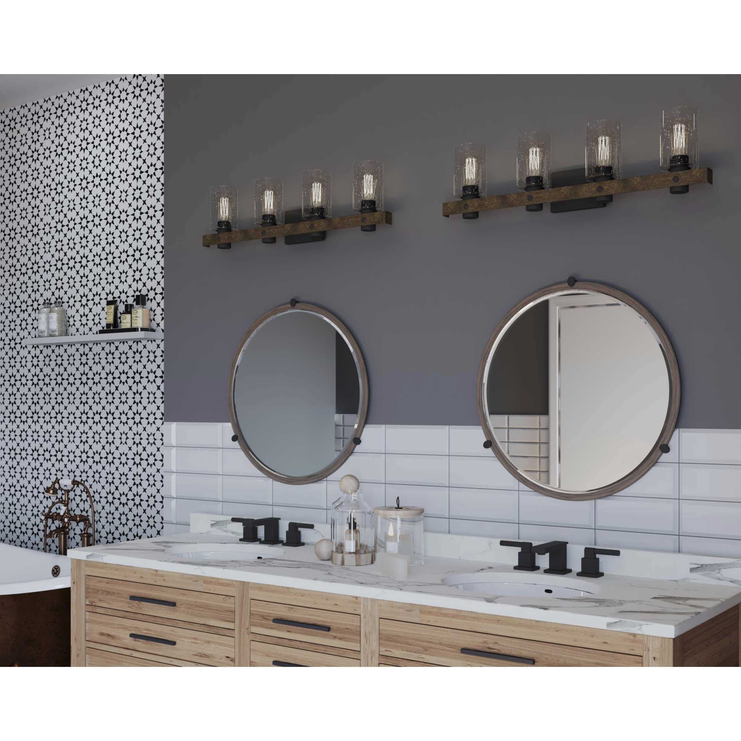 Gulliver 4 Light 33 inch Graphite Bath Vanity Wall Light