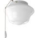 School House 1 Light White Fan Light Kit