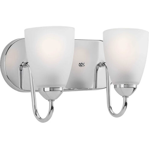 Gather 2 Light 12 inch Polished Chrome Bath Vanity Wall Light in Bulbs Not Included, Standard