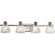 Academy 4 Light 30.25 inch Polished Chrome Bath Vanity Wall Light