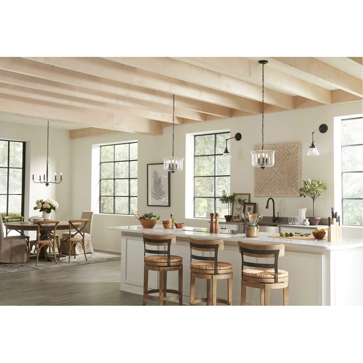 Hinton 18 inch 60.00 watt Matte Black Swing Arm Wall Light