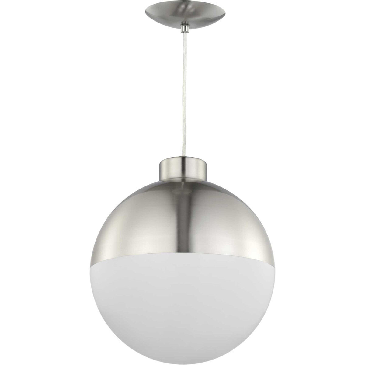 Globe LED LED Brushed Nickel Pendant Ceiling Light, Progress LED