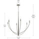 Jheni 6 Light 34 inch Brushed Nickel Chandelier Ceiling Light