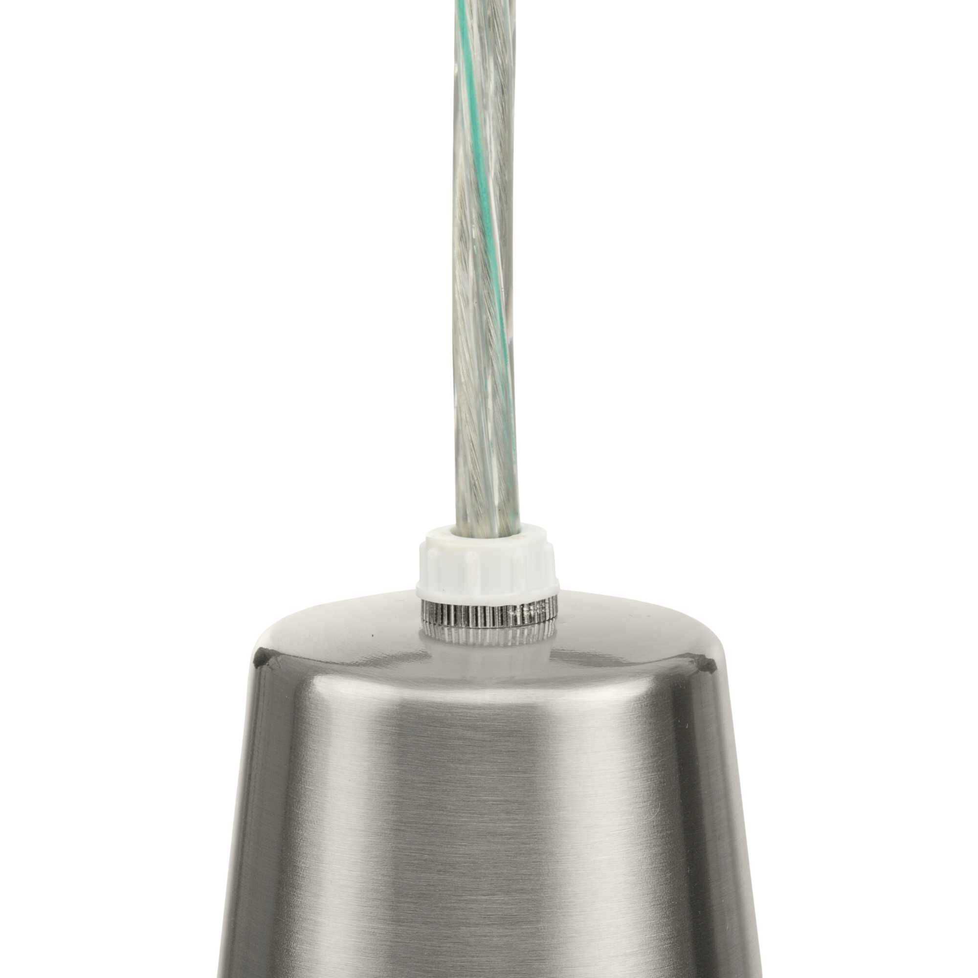 Metal Shade 1 Light 16 inch Brushed Nickel Pendant Ceiling Light in Standard Lamping