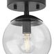Atwell 1 Light 5.87 inch Matte Black Semi-flush Ceiling Light