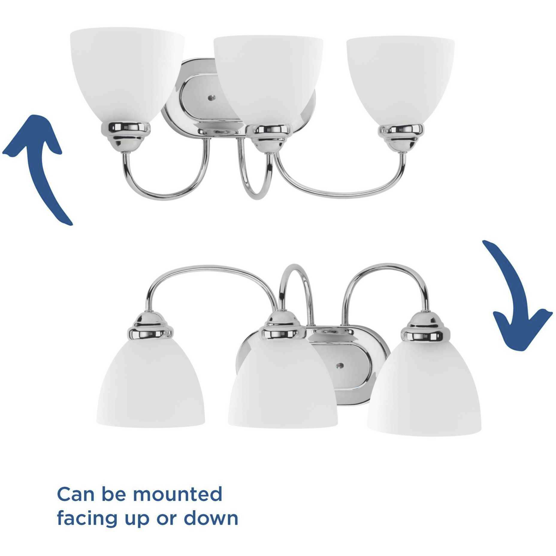 Heart 3 Light 21.63 inch Polished Chrome Bath Vanity Wall Light