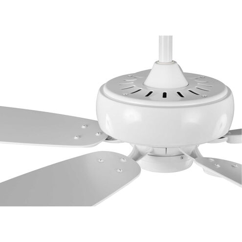 Edgefield 52 inch White with White/Driftwood Blades Ceiling Fan