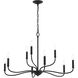 Ilia 9 Light 34.25 inch Matte Black Chandelier Ceiling Light