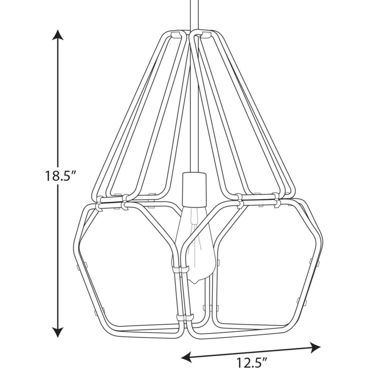 Ballinger 1 Light 12.5 inch Matte Black Pendant Ceiling Light