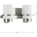 Reiss 2 Light 13.75 inch Brushed Nickel Vanity Light Wall Light