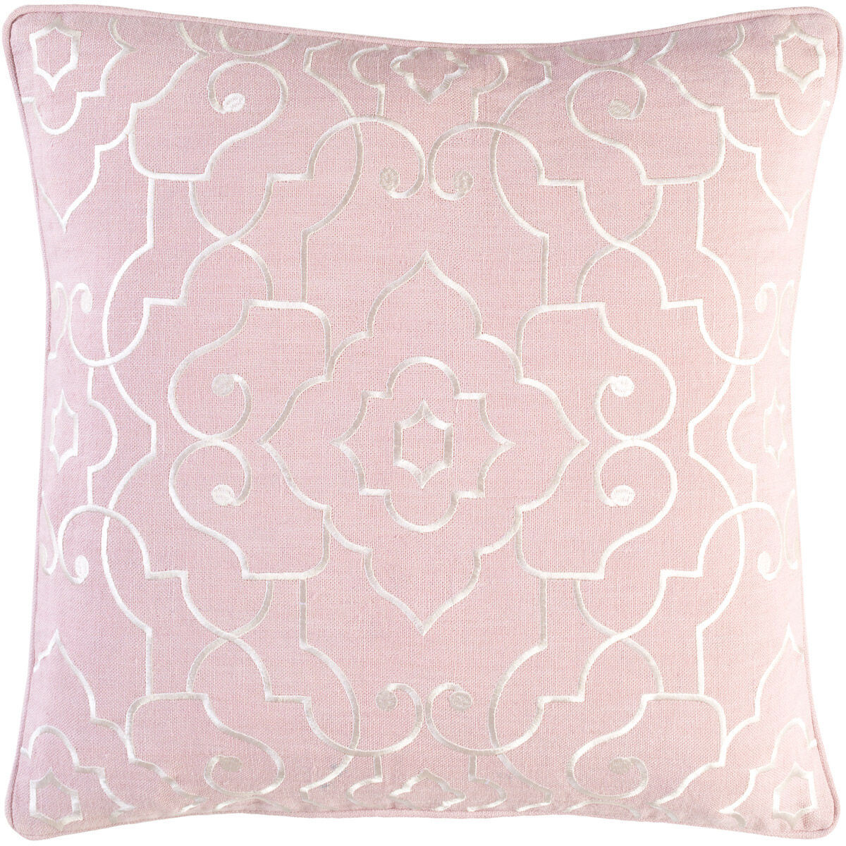 Adagio 20 X 20 inch Pale Pink and Cream Pillow Cover