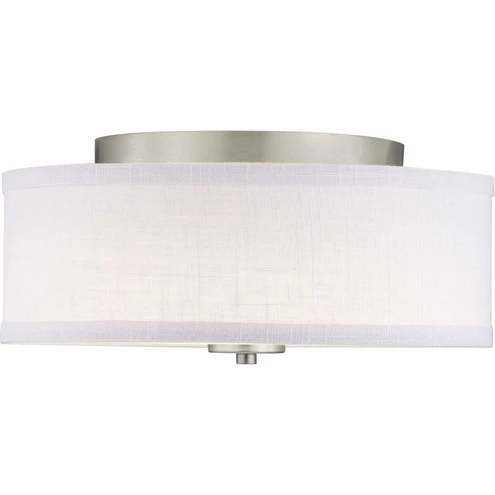 Progress Led Ceiling Light Progress P350135-009-30 Inspire LED LED 13 inch Brushed Nickel Flush ...