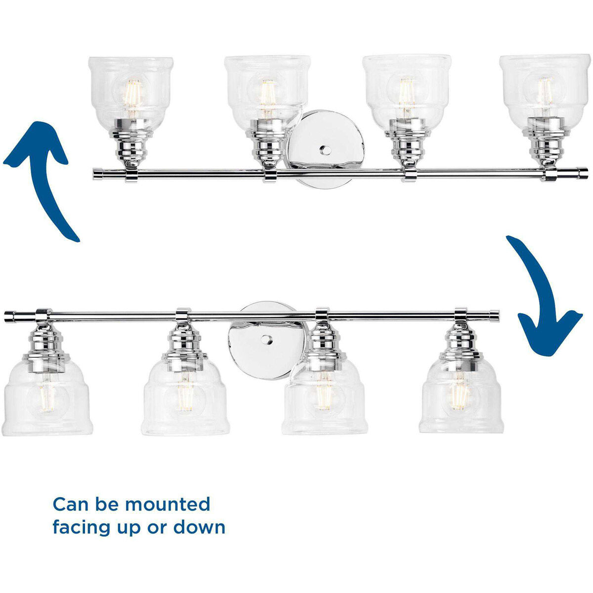 Ambrose 4 Light 29 inch Polished Chrome Bath Vanity Wall Light