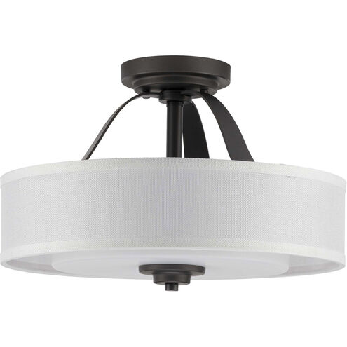 Kene 2 Light 16 inch Graphite Semi-Flush Mount Convertible Ceiling Light
