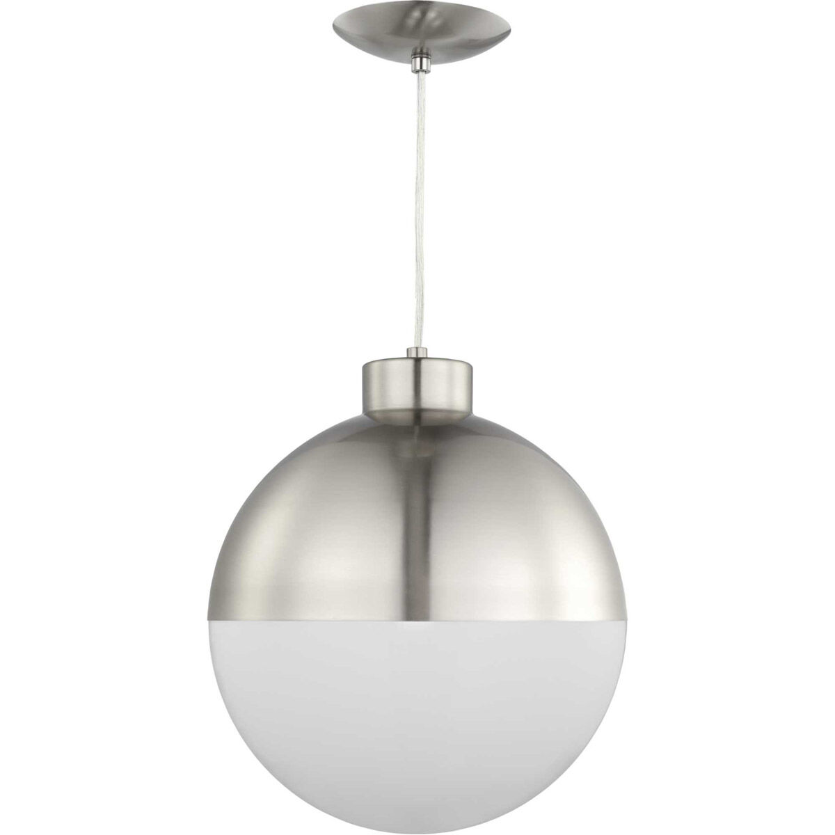 Globe LED LED Brushed Nickel Pendant Ceiling Light, Progress LED