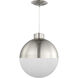 Globe LED LED Brushed Nickel Pendant Ceiling Light, Progress LED
