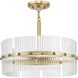 Seville 4 Light 17.87 inch Soft Gold Convertible Pendant Ceiling Light, Design Series