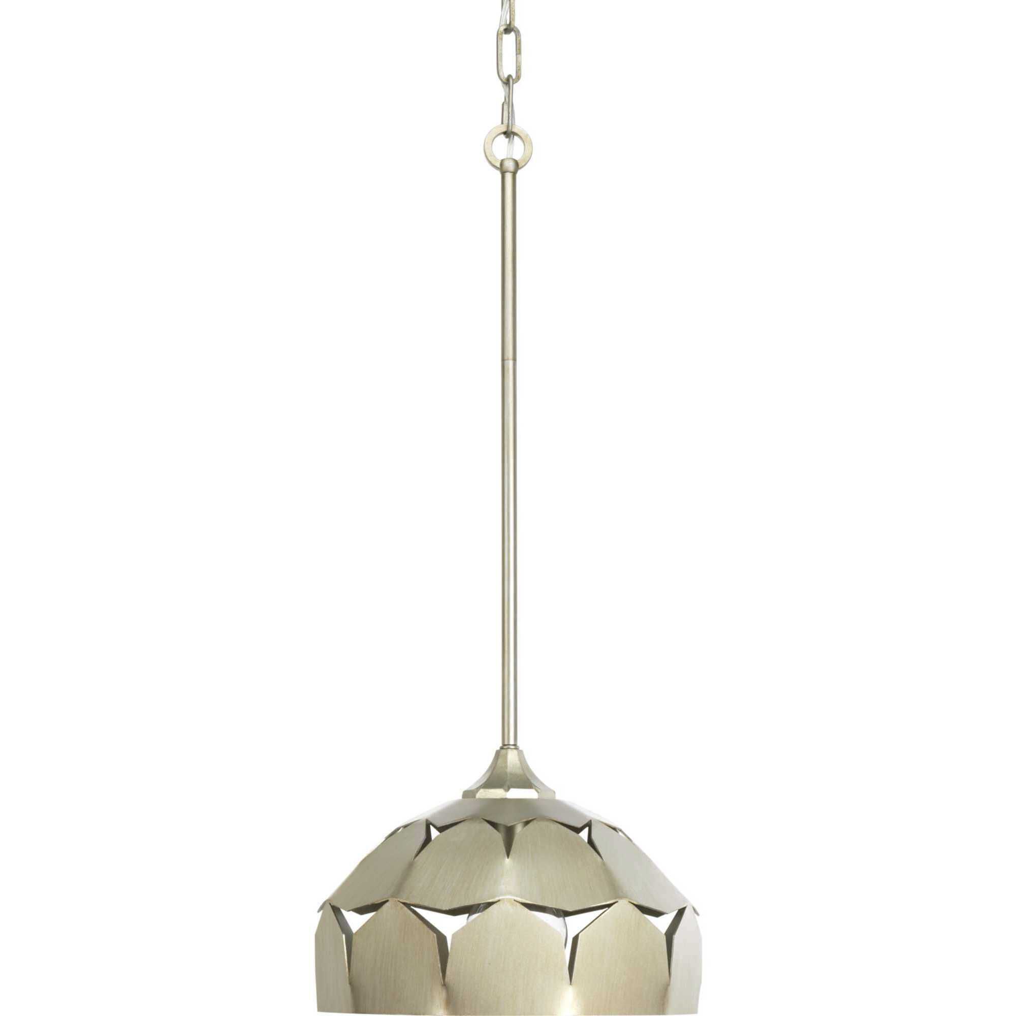Point Dume™ Yerba 1 Light 12 inch Silver Ridge Pendant Ceiling Light, Design Series