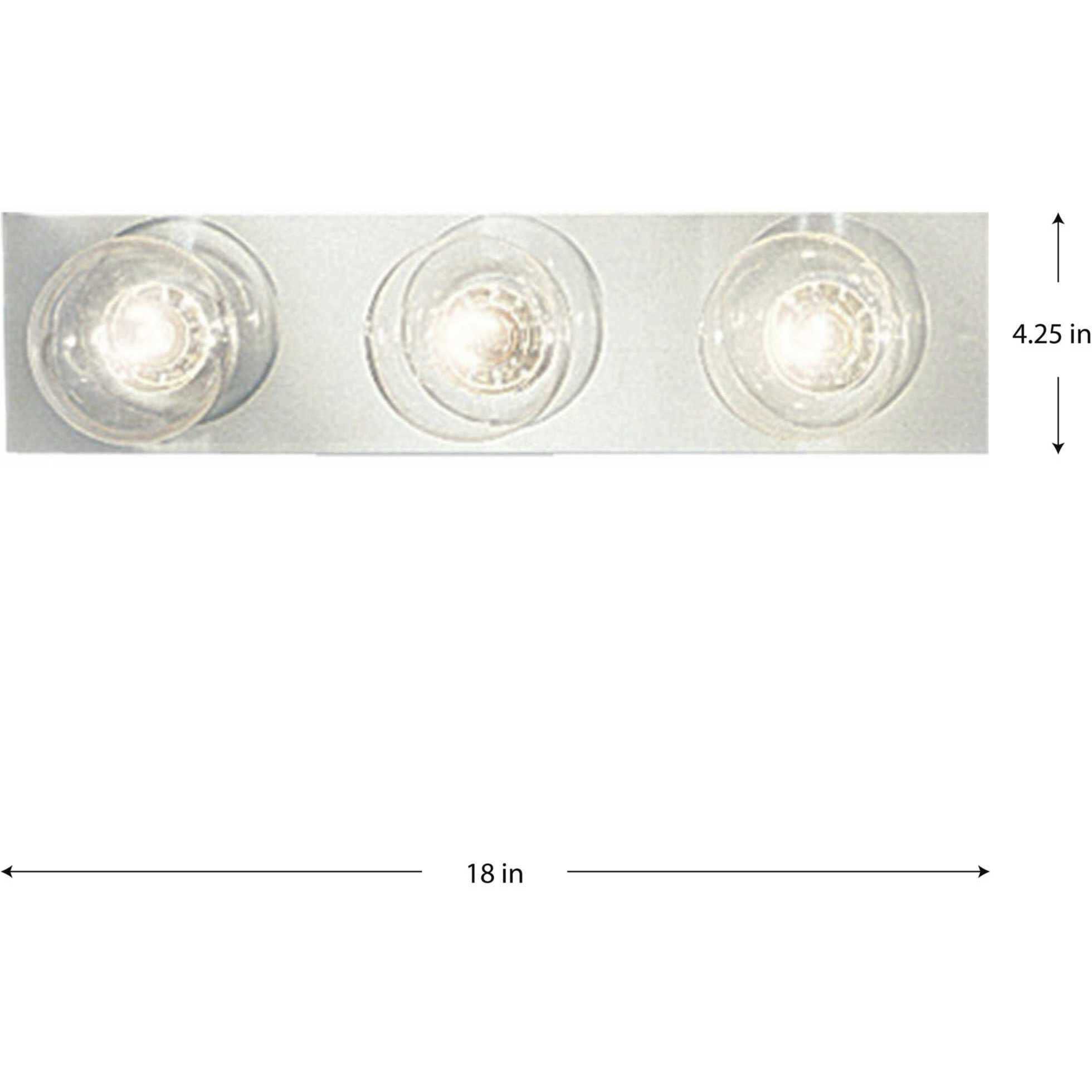 Broadway 3 Light 18 inch Polished Chrome Bath Vanity Wall Light