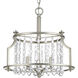 Desiree 3 Light 15.88 inch Silver Ridge Semi-Flush Mount Convertible Ceiling Light, Design Series